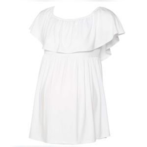 Violet & Ruby Maternity Off the Shoulder Ruffle Tunic (L)